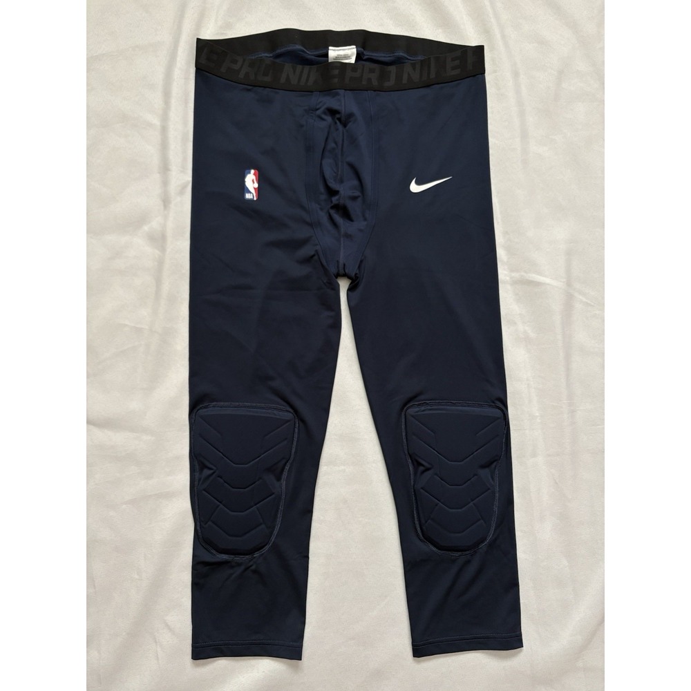 Nike Pro NBA Team Issued 3/4 Knee Padded Compression Pants 2XL-Tall AA0756-010